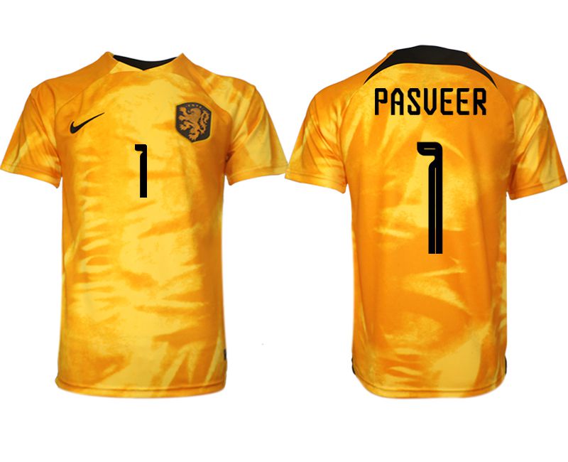 Cheap Men 2022 World Cup National Team Netherlands home aaa version yellow 1 Soccer Jersey